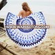 Full cotton paint circular printed beach towel tassels