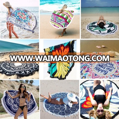 Minzart BB0048 Custom beach towel round beach cover up